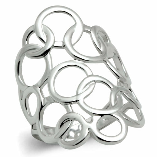 Bague en Laiton Rhodiumé Sans Pierre - Design Épuré