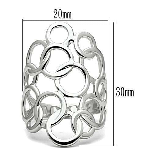 Bague en Laiton Rhodiumé Sans Pierre - Design Épuré