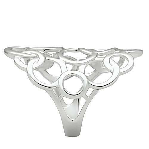 Bague en Laiton Rhodiumé Sans Pierre - Design Épuré