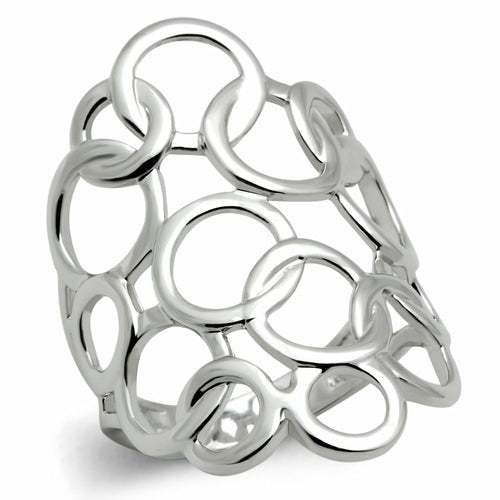 Bague en Laiton Rhodiumé Sans Pierre - Design Épuré