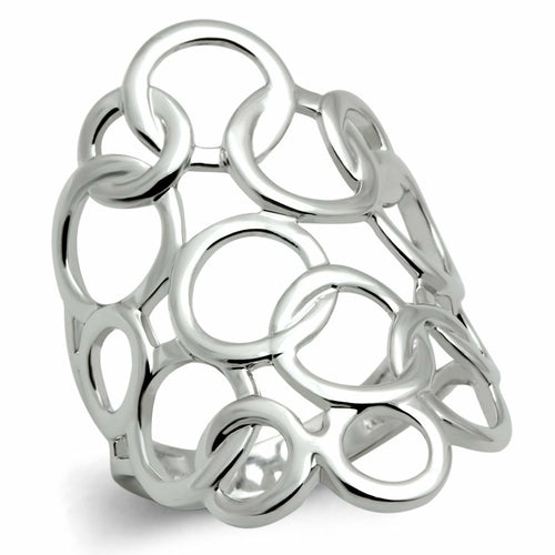 Bague en Laiton Rhodiumé Sans Pierre - Design Épuré