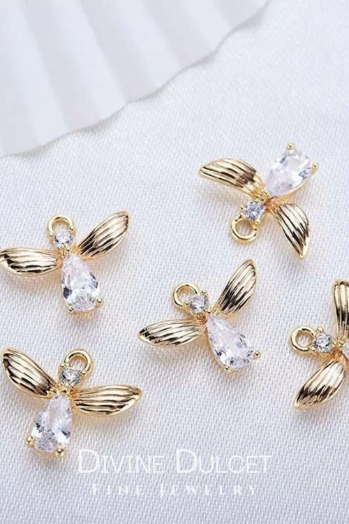 Boucles d'oreilles Abeille 18 Carats