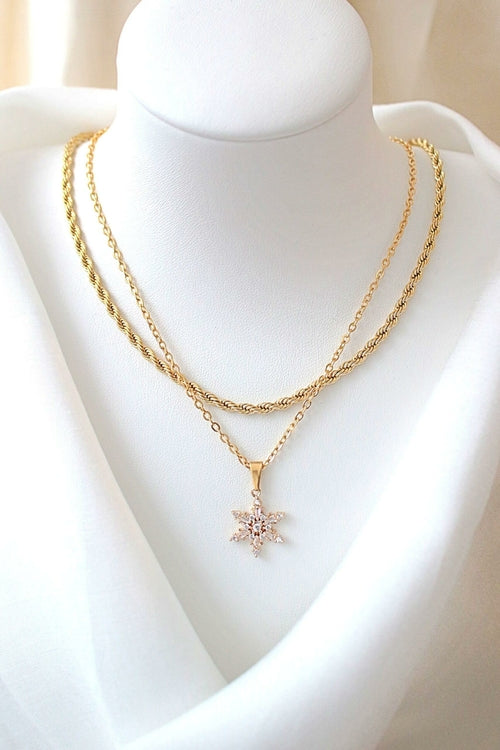 Collier Flocon de Neige 24 Carats