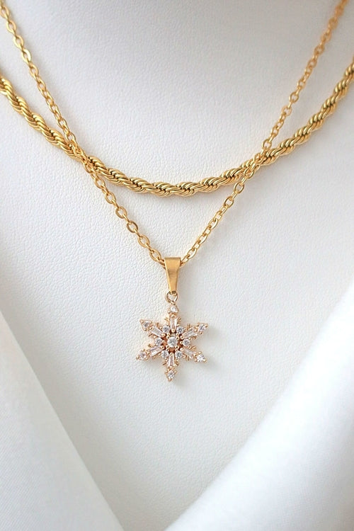 Collier Flocon de Neige 24 Carats