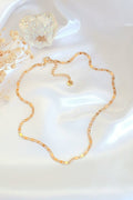 Ras-de-cou Chaîne Maille Plate 24 Carats