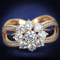 Bague en Argent 925 Plaqué Or Rose avec Zircon AAA